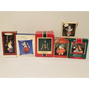 Lot Of 6 Vintage Hallmark Keepsake Ornaments /w Boxes Holiday Christmas